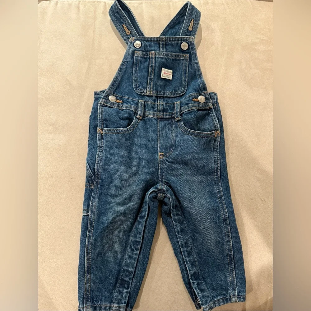 Old Navy Unisex Workwear Kids Denim Overalls Size‎ 12-18mo